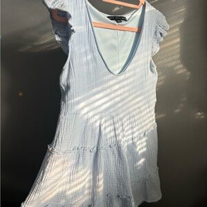 Baby Blue Ruffle Mini Dress XS Small